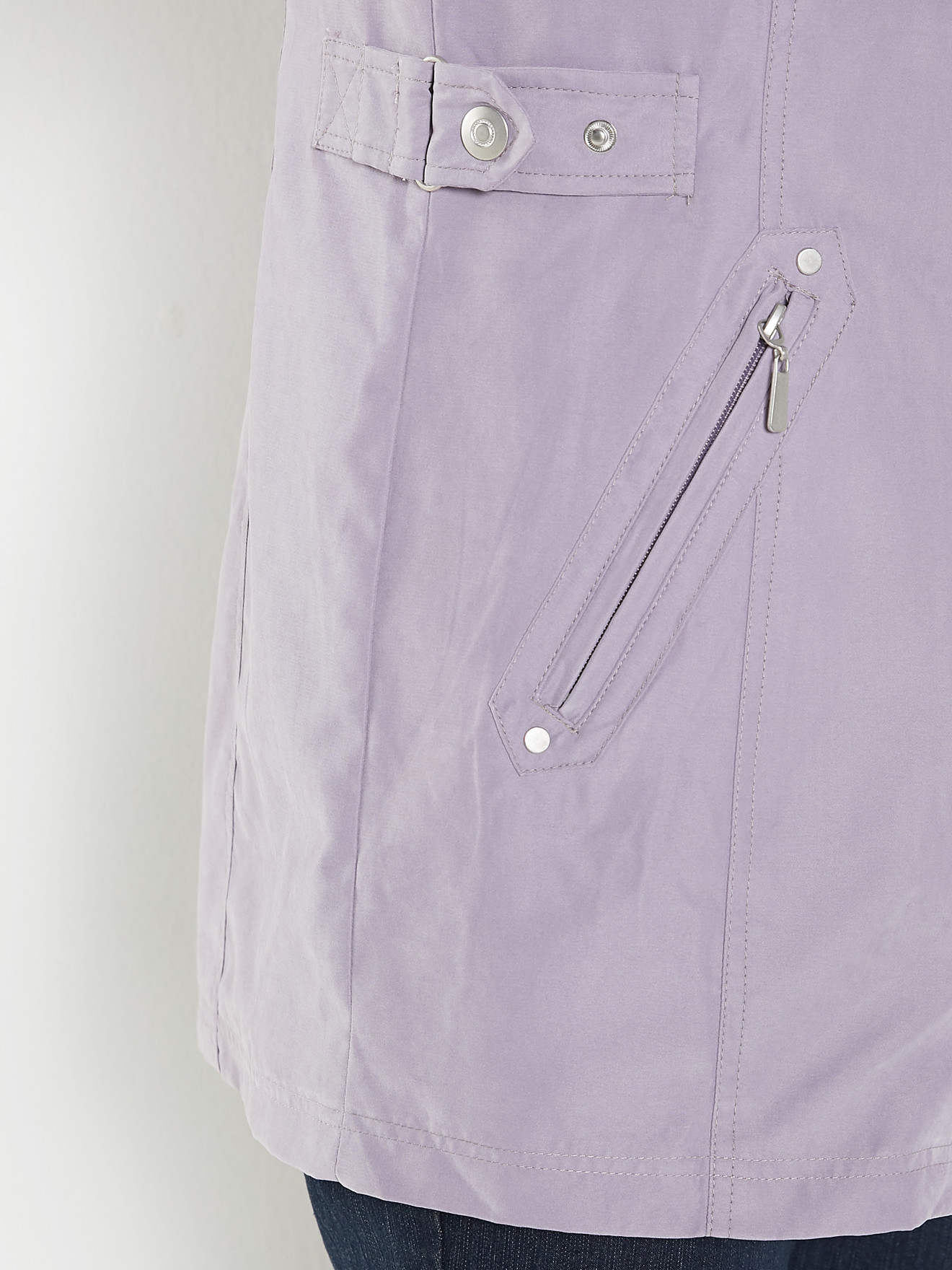 Parka déperlante toucher peau de pêche