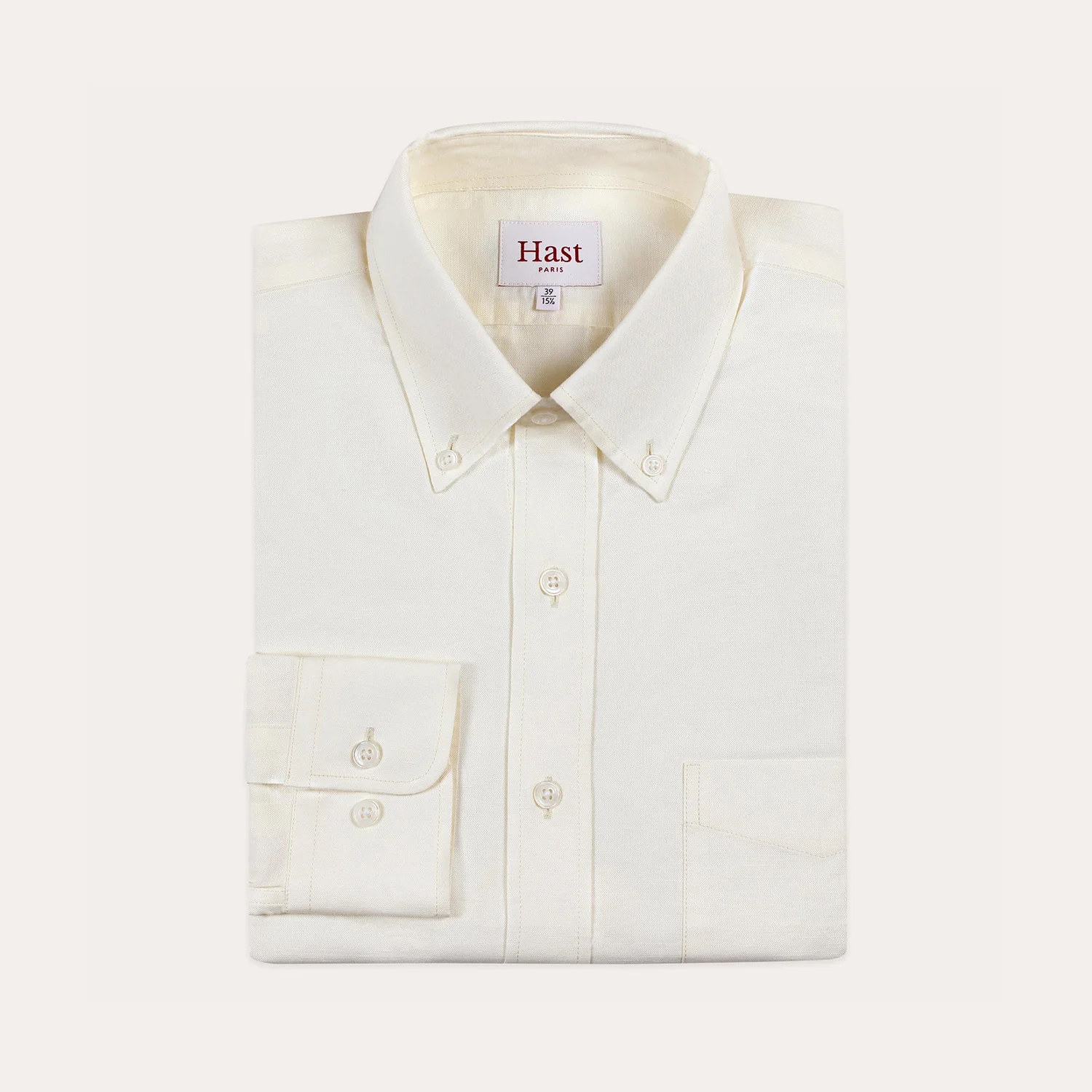 Ecru cotton and linen shirt