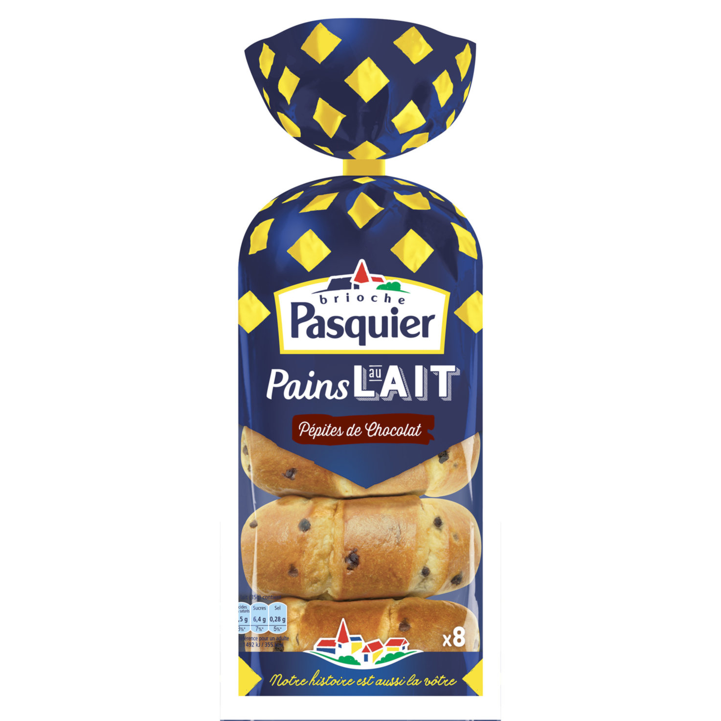 Pasquier Milchbrötchen Schoko 8 Stück