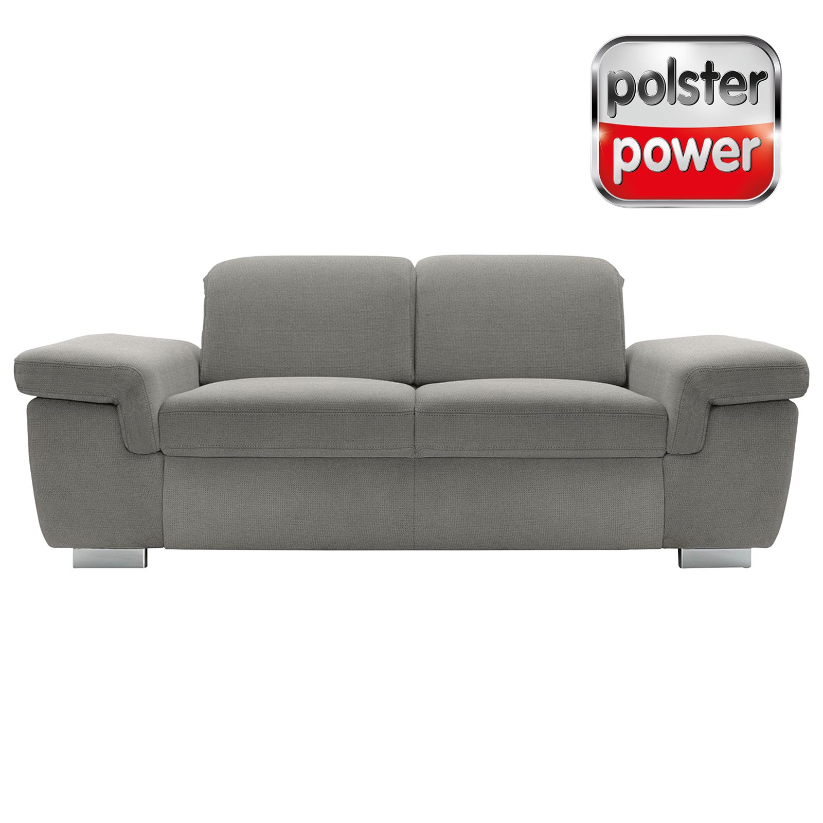 polsterpower 2,5-Sitzer Boxspringsofa - Belle silver - Basismodell