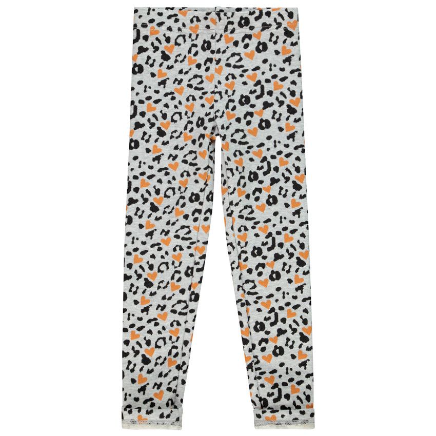 Legging imprimé pour enfant fille - Gris chiné