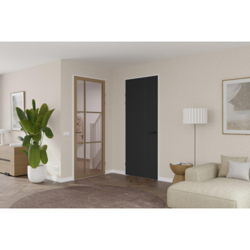 Arne & Bodil binnendeur ABE106 brons glas - metallic brons staallook afwerking