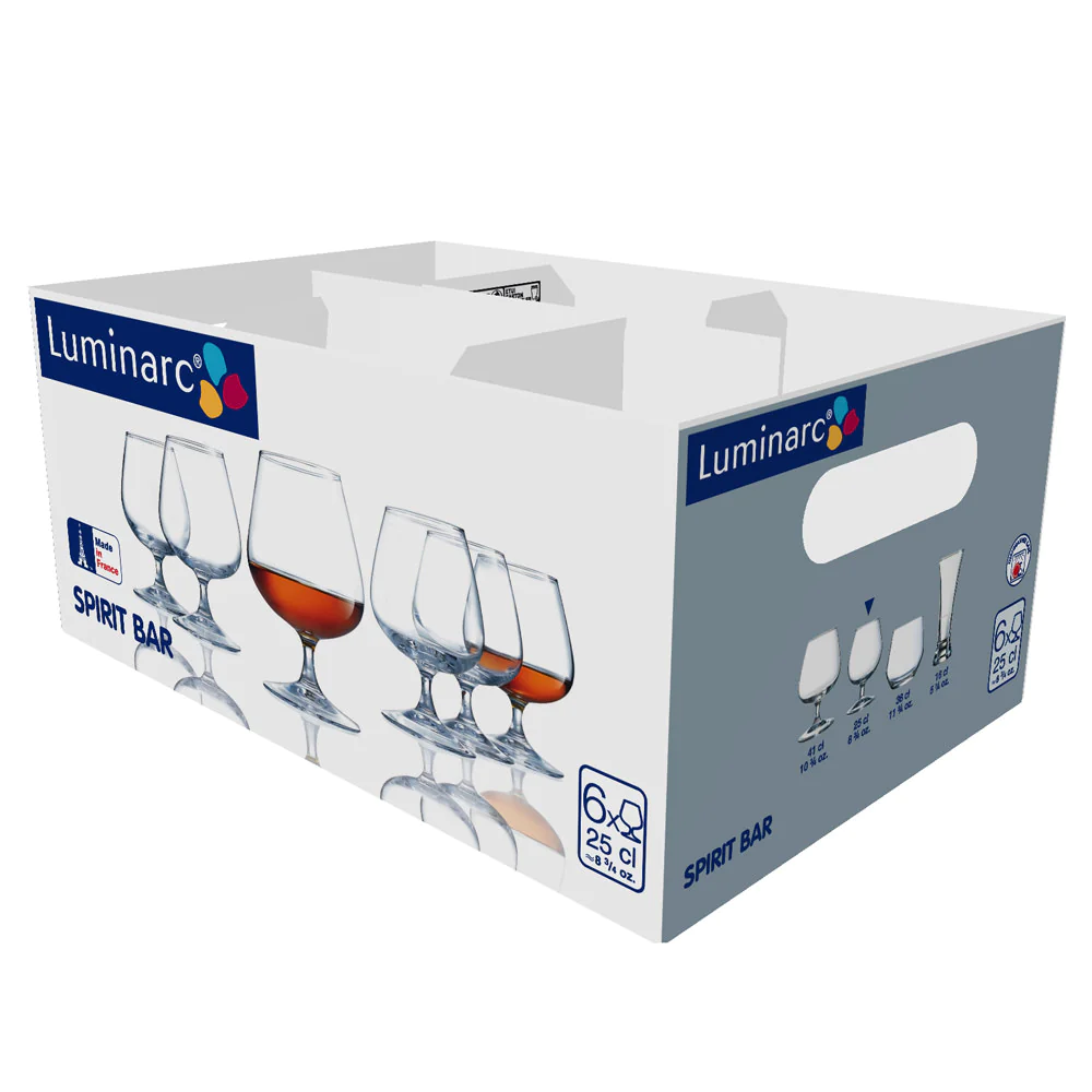 Boîte de 6 verres à pied World Spirit 25 cl Luminarc