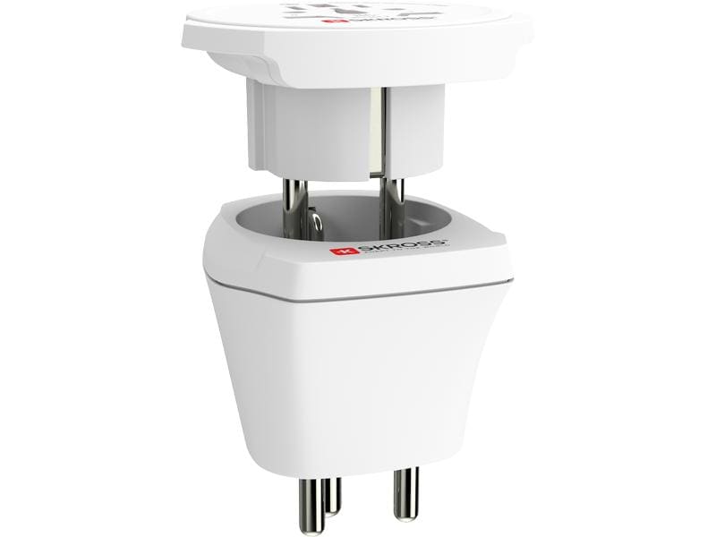 SKROSS Reiseadapter Combo World India Kompakter 2in1 Länderreiseadapter