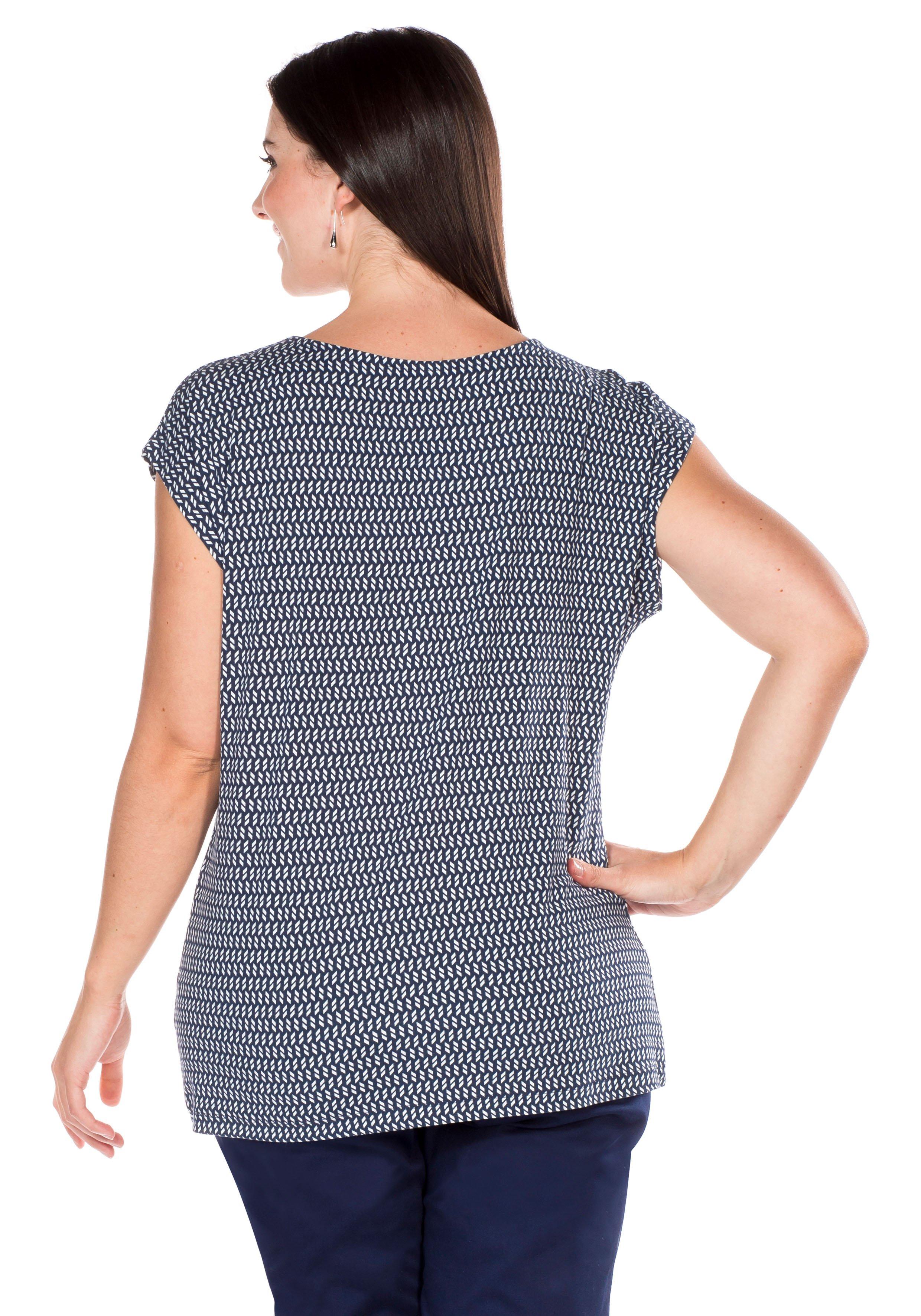 Shirt mit Alloverdruck und Rundhalsausschnitt