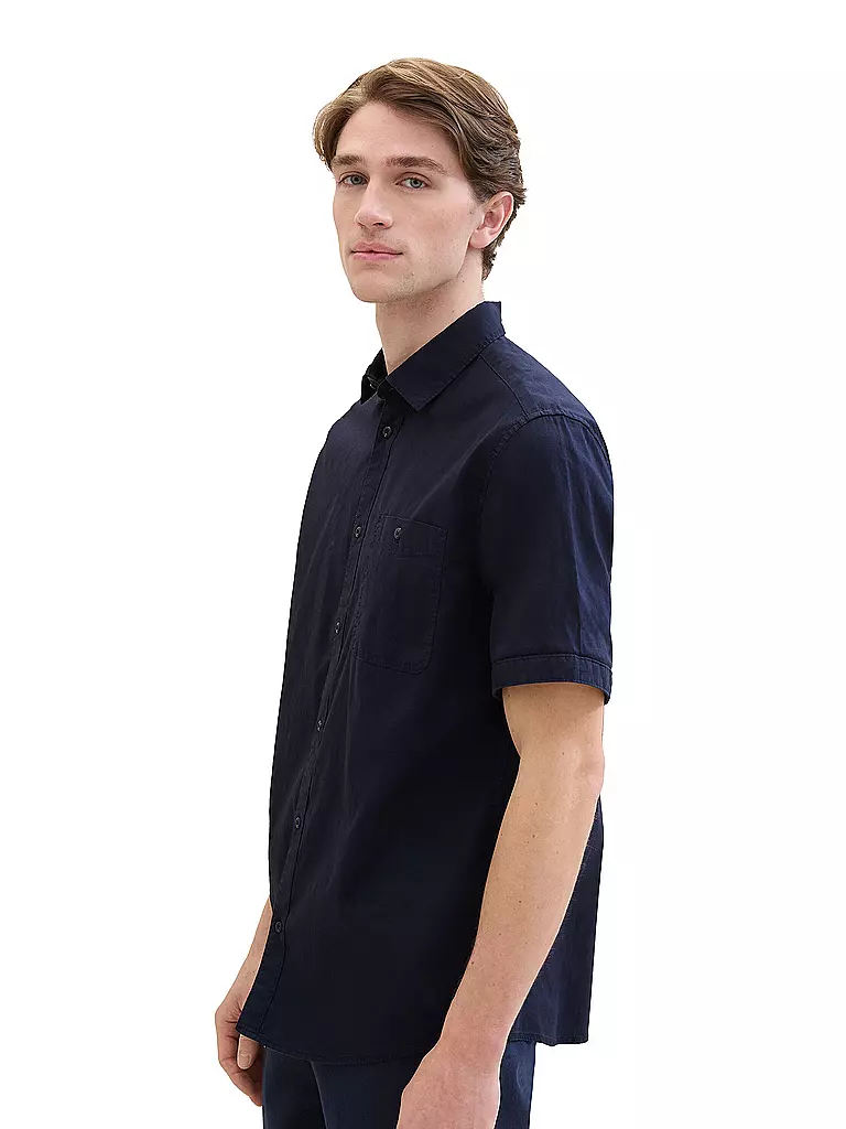 TOM TAILOR Hemd Regular Fit  dunkelblau