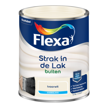 Flexa Strak in de Lak buitenlak zijdeglans ivoorwit 750 ml