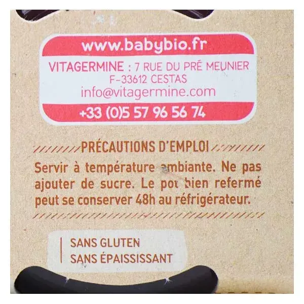 Babybio Frutas em Pote Maçã Mirtilo Orgânico +4 meses 2 x 130g