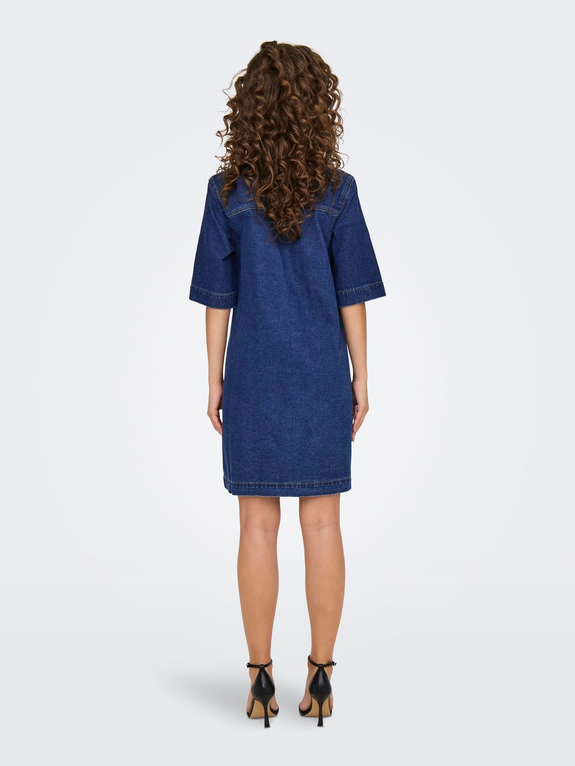 ONLBELLE Kurzes Kleid Dark Blue Denim