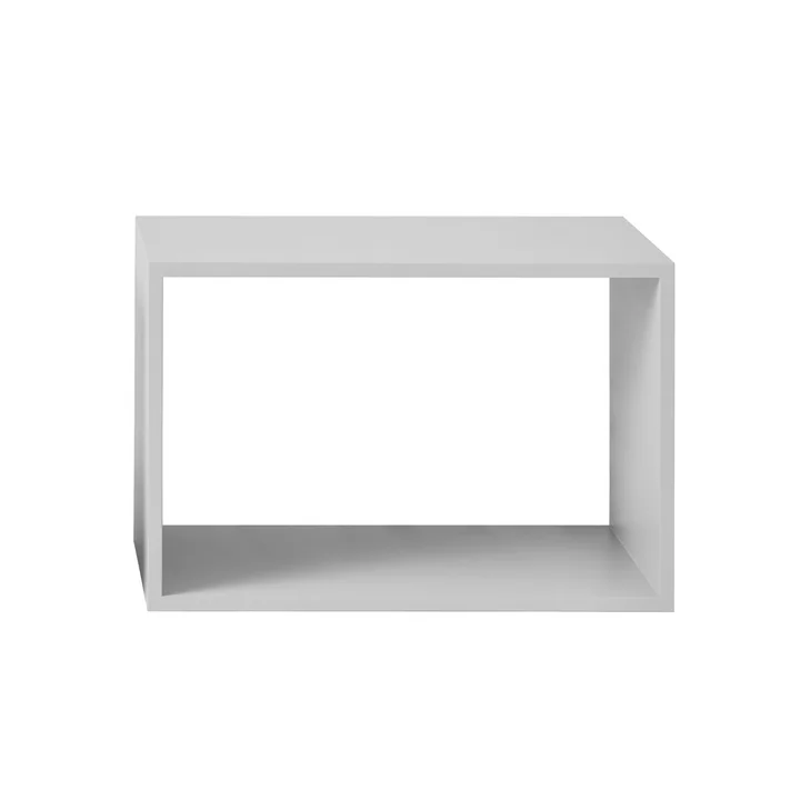 Muuto - Stacked System Regalmodul ohne Rückwand, large / hellgrau
