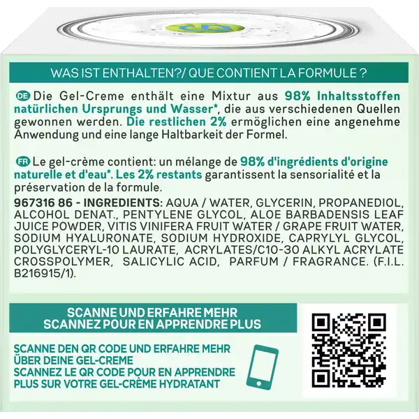 Hyaluron Aloe Gel-Creme