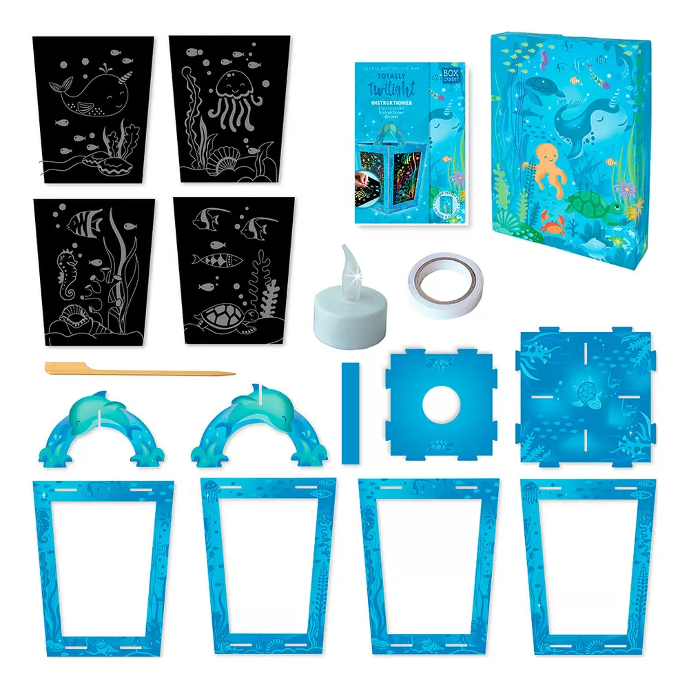 BOX CANDIY Scratch Art Lantern - Totally Twilight Sea - 1 stk