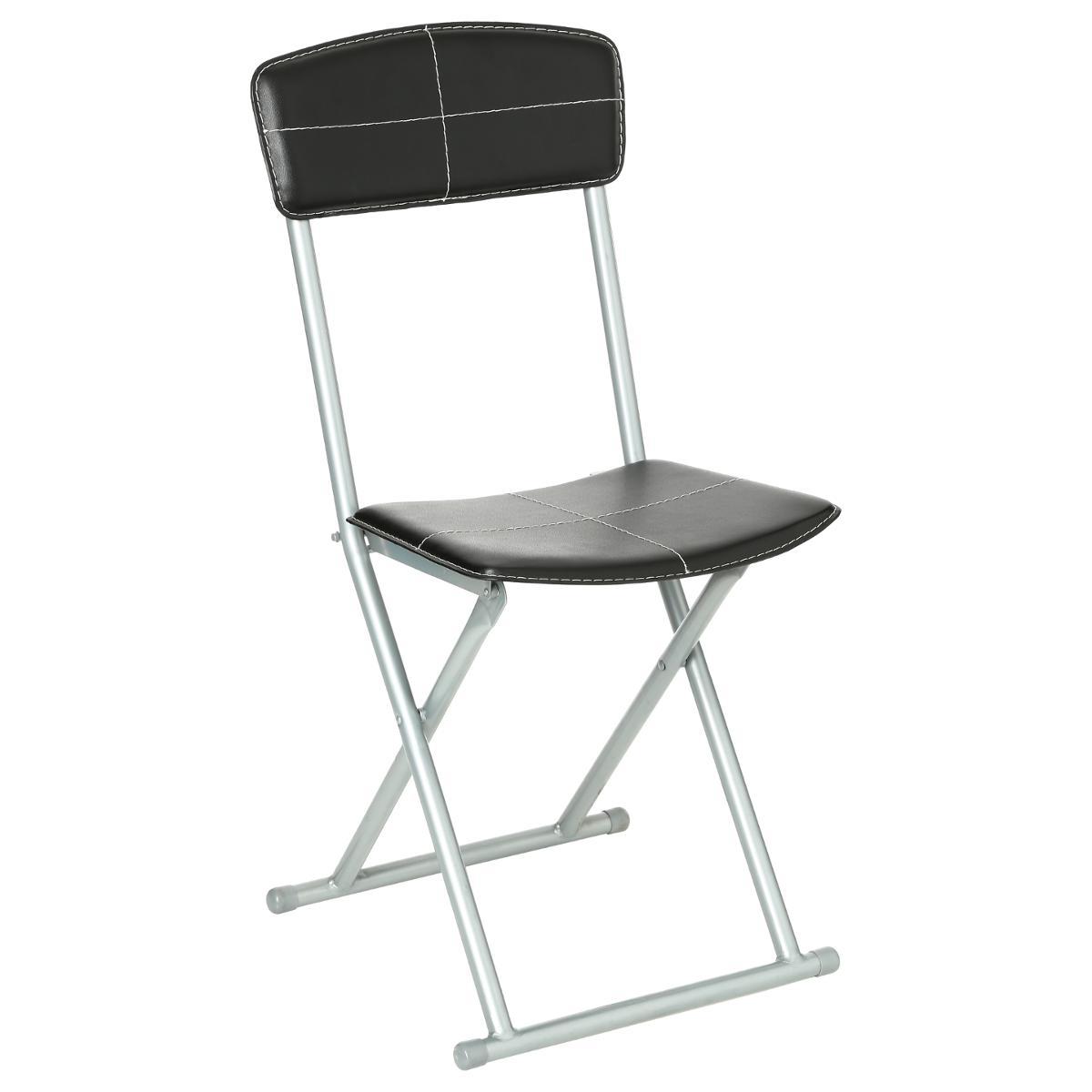 CHAISE PLIANTE PVC NOIR