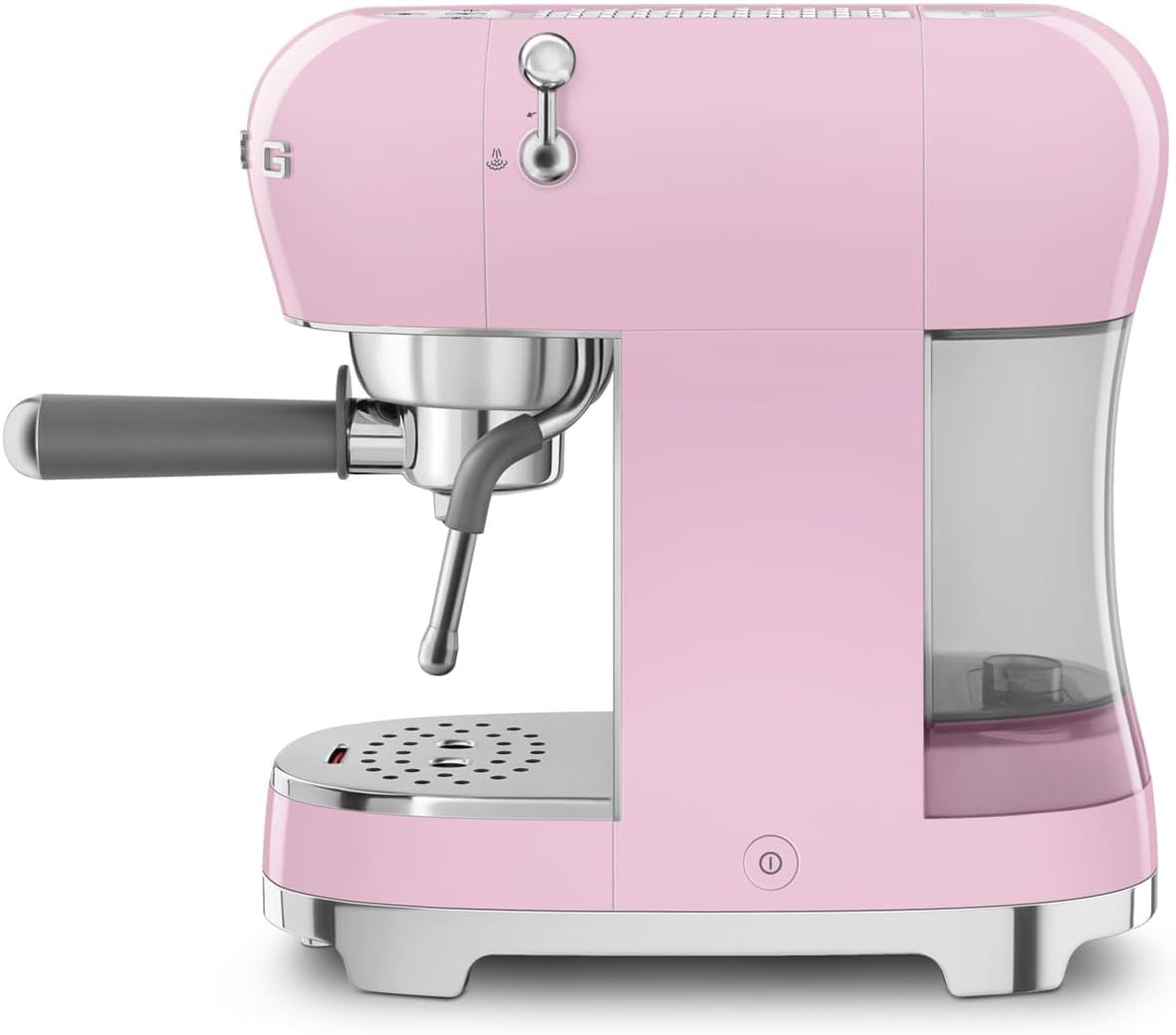 Smeg, Machine à Café Expresso Manuelle ECF02CREU, Système Thermoblock et Buse Vapeur, 4 Fonctions Expresso, Plateau Amovible, Porte Filtre, Réservoir d'Eau 1 L, Dimensions Compactes, 1350W, Crème
