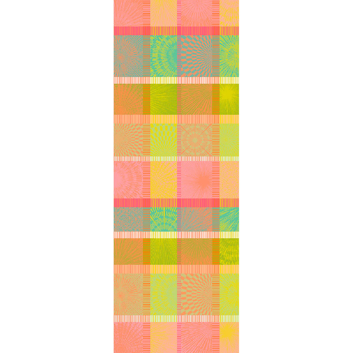 Chemin de table pur coton multicolore 155X55 Garnier Thiebaut