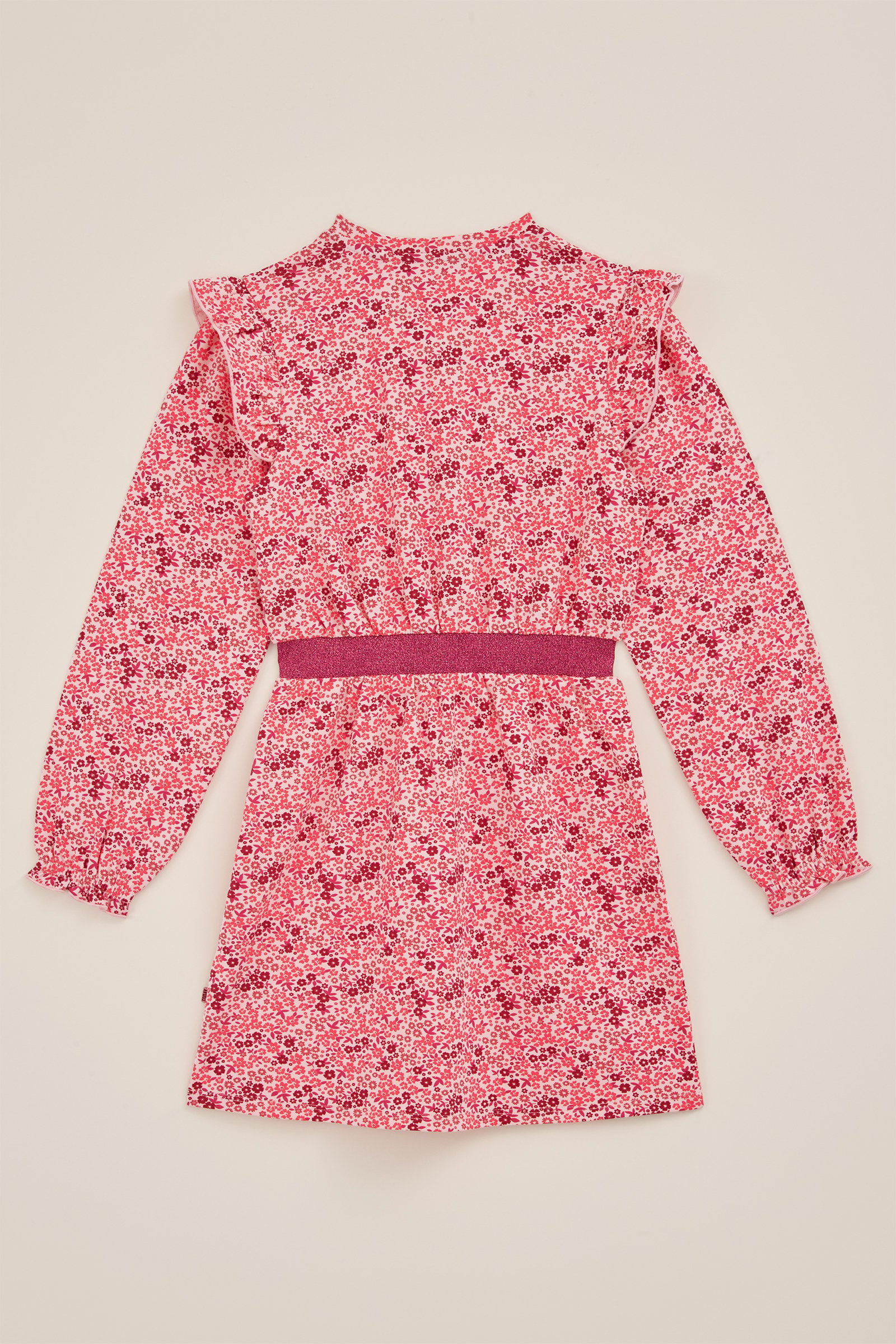 Meisjes jurk met dessin WE Fashion Felroze