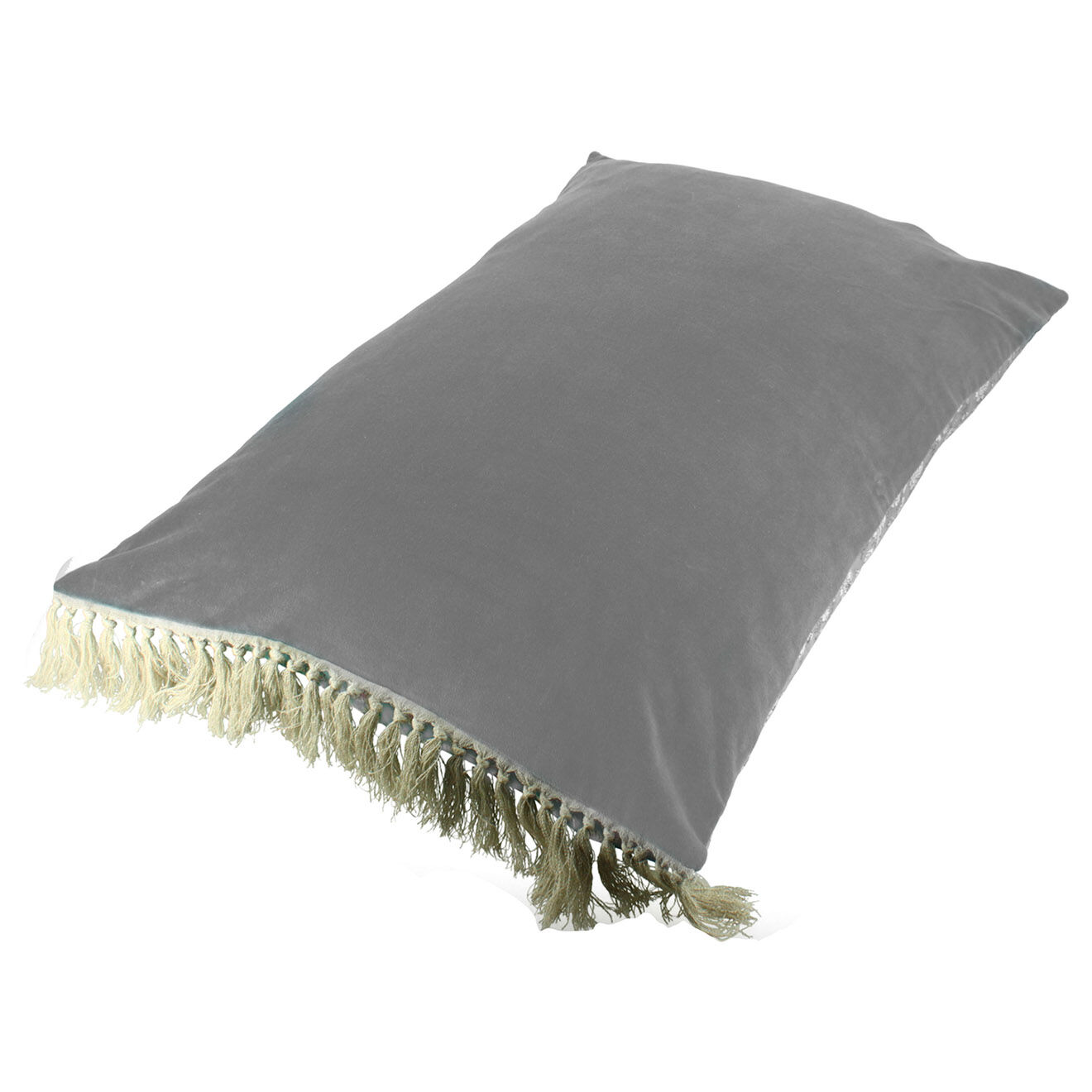 En Fil d'Indienne Housse de coussin Anna velours beige - 50x75 cm