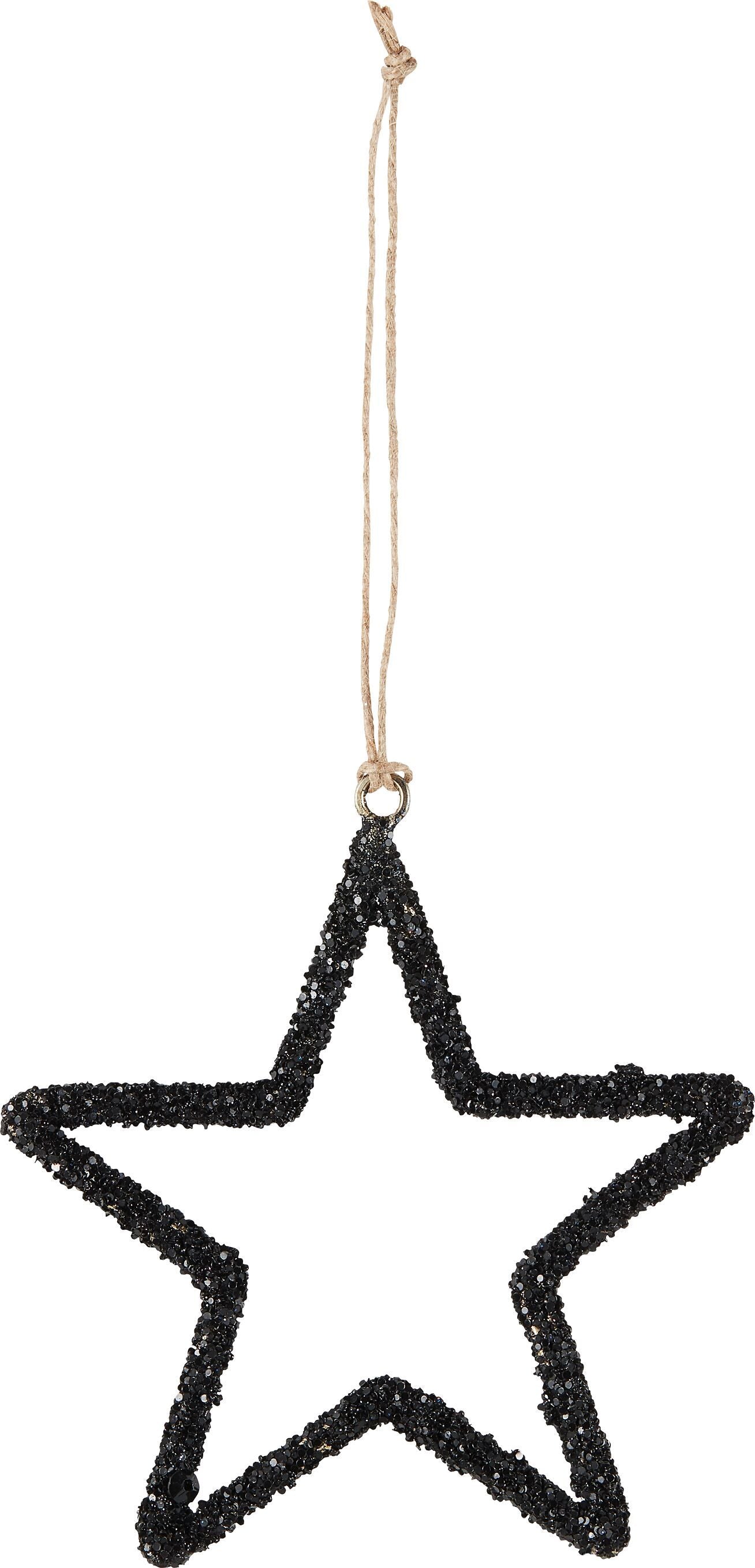 ELEA Glitter Hänger - Schwarz / D: 11.0 cm