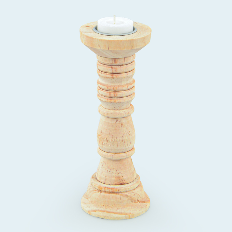 Porte-bougie chauffe plat couleur bois