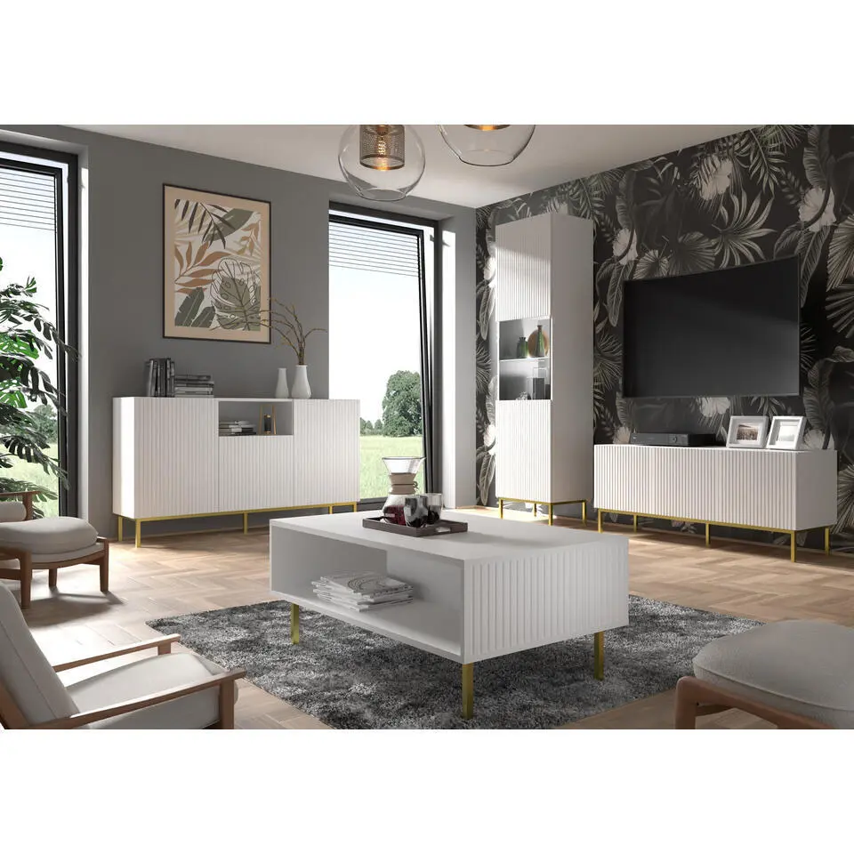 Ravenna B TV-meubel 150 3D gefreesd MDF folie mat
