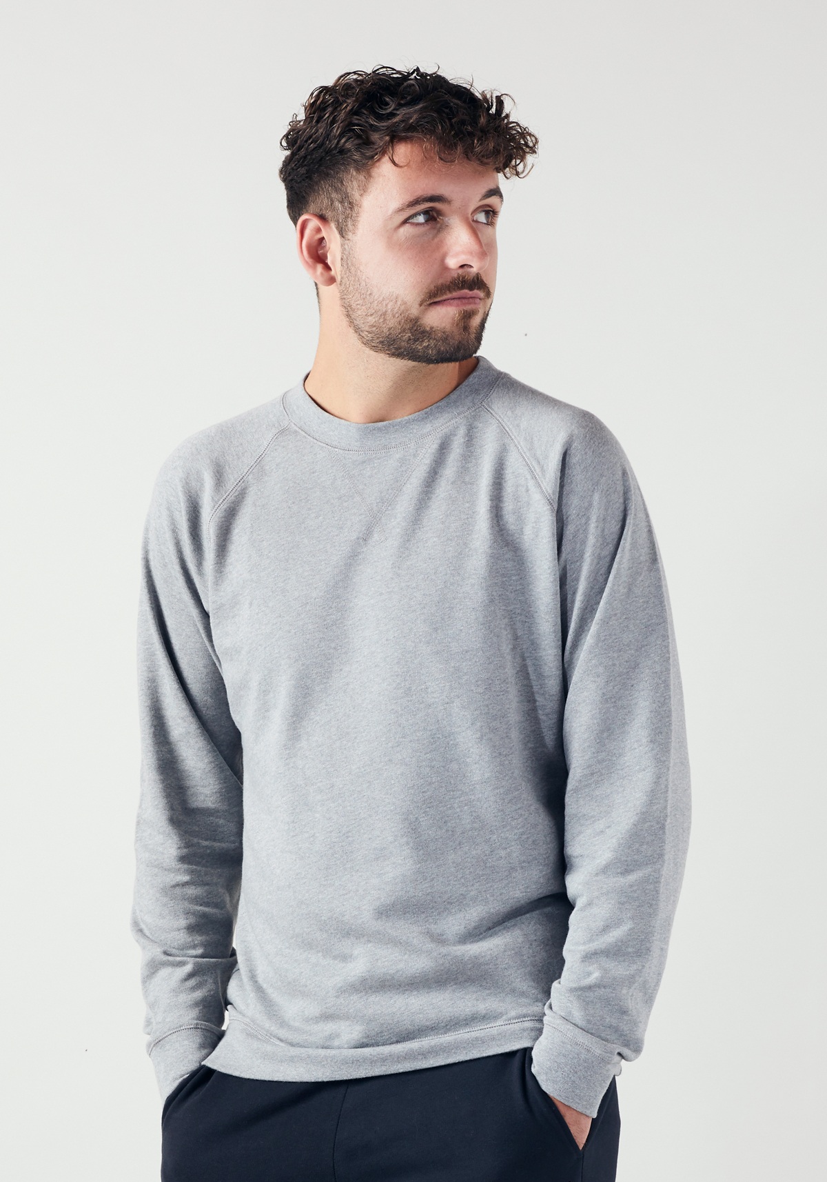WE ARE ZRCL Herren-Sweater Basic Stone Grey