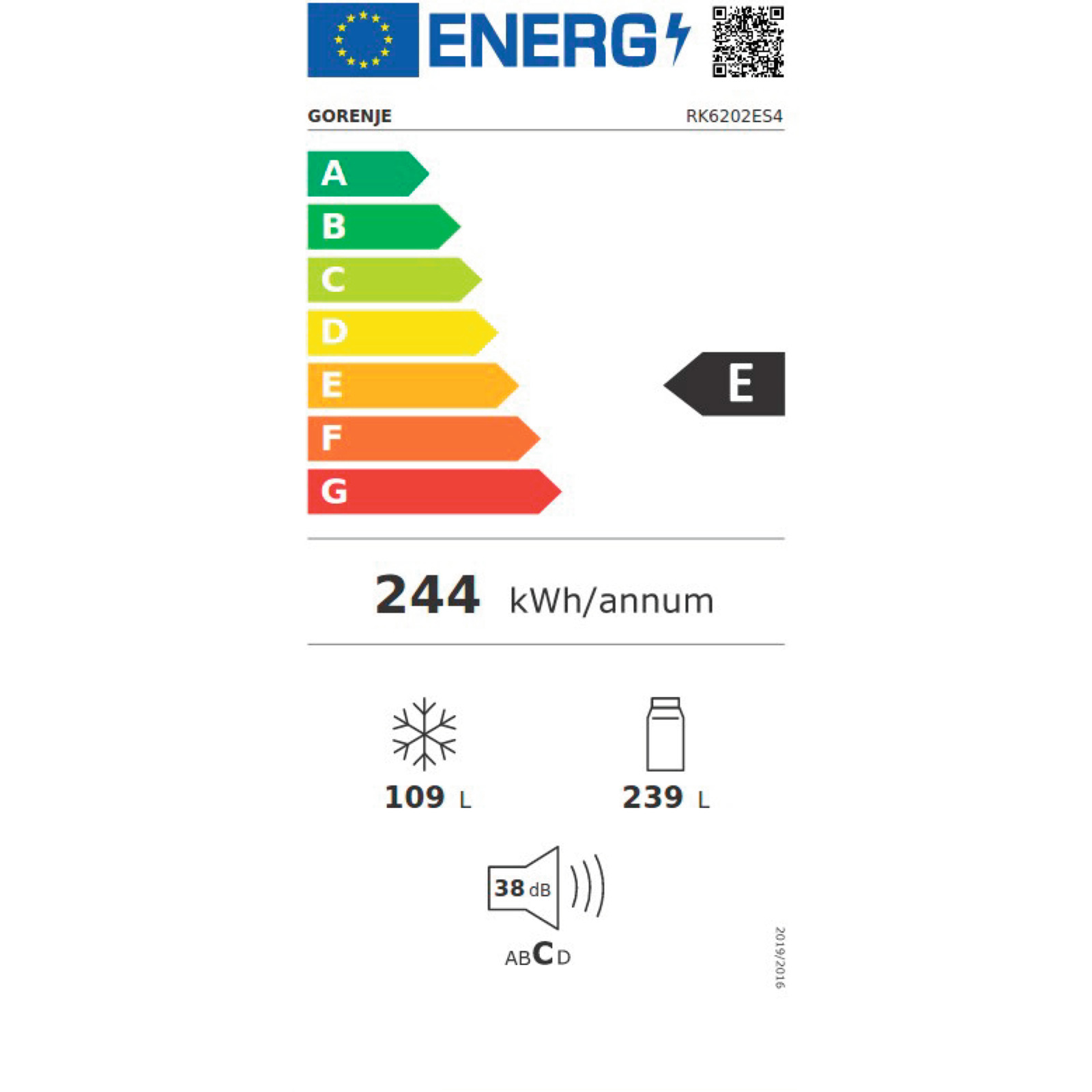 Gorenje Kühl-Gefrierkombination RK 6202 ES4