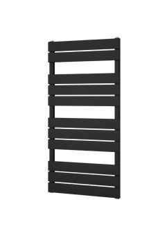Plieger Genua designradiator horizontaal 1120x550mm 558W zwart grafiet (black graphite)