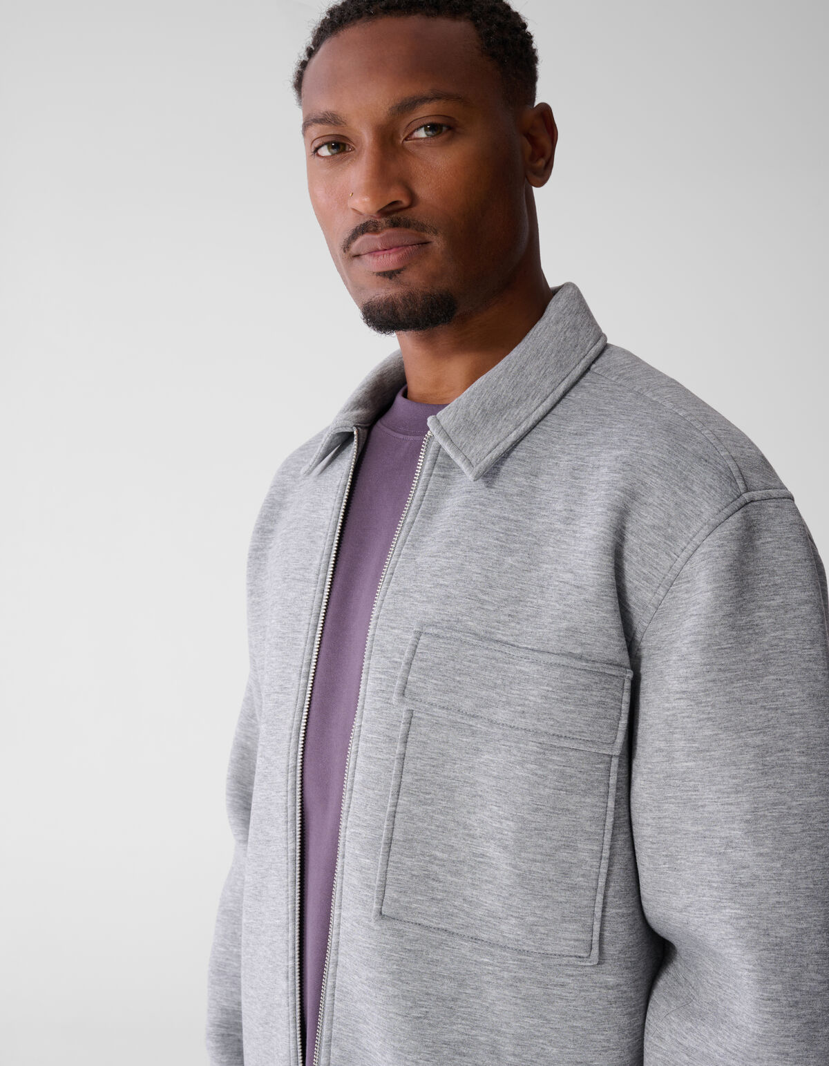 Scuba Overshirt Lichtgrijs