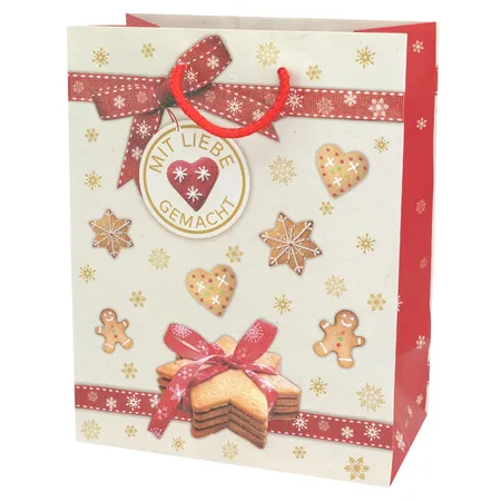 Idena Geschenktasche WH Plätzchen 18x23cm FSC-Mix