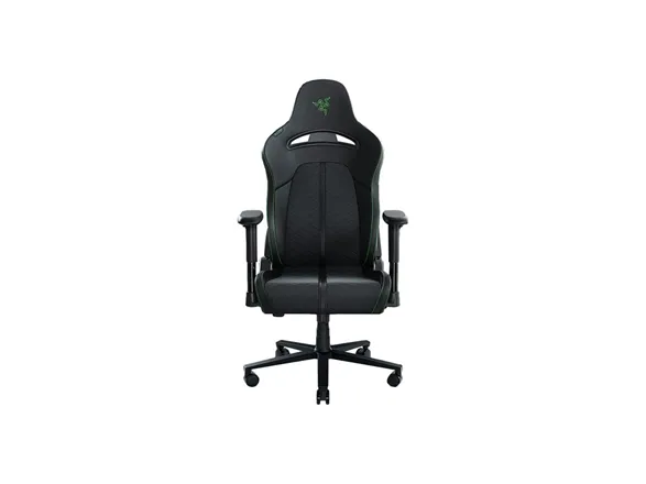 Razer Iskur X - Stol - armstøtter - T-formet - syntetisk læder, stål, elastomerisk polyuretan (EPU) - sort/grøn