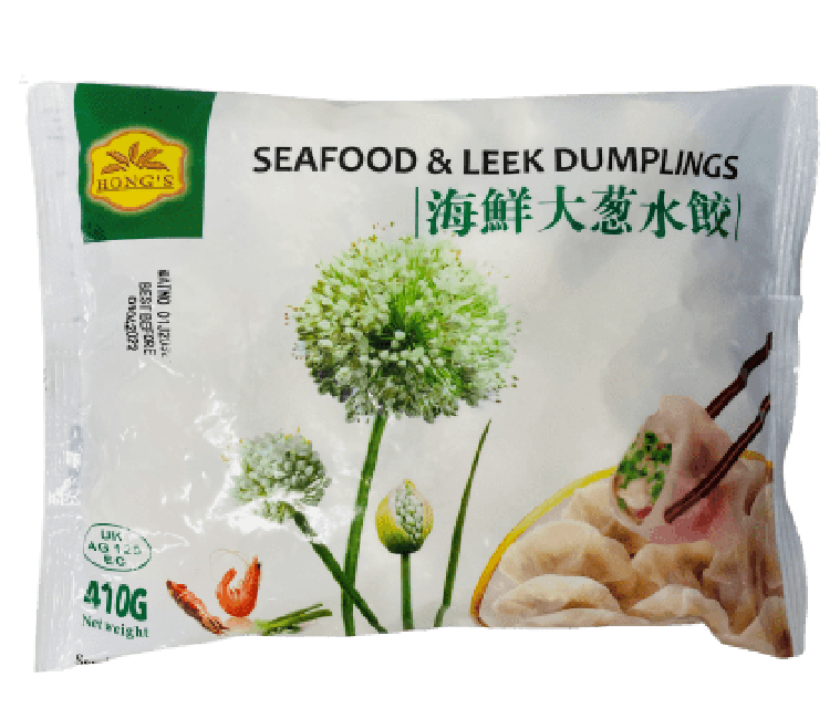 Hong's Gemixte Zeevruchten & Prei Dumplings 410g