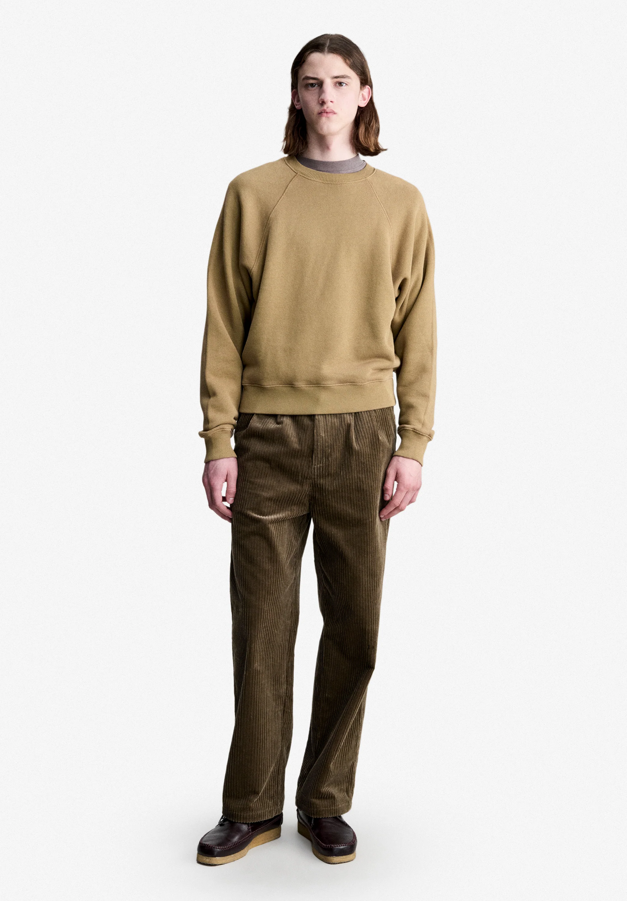 Pantalon taupe ample à plis - Taupe