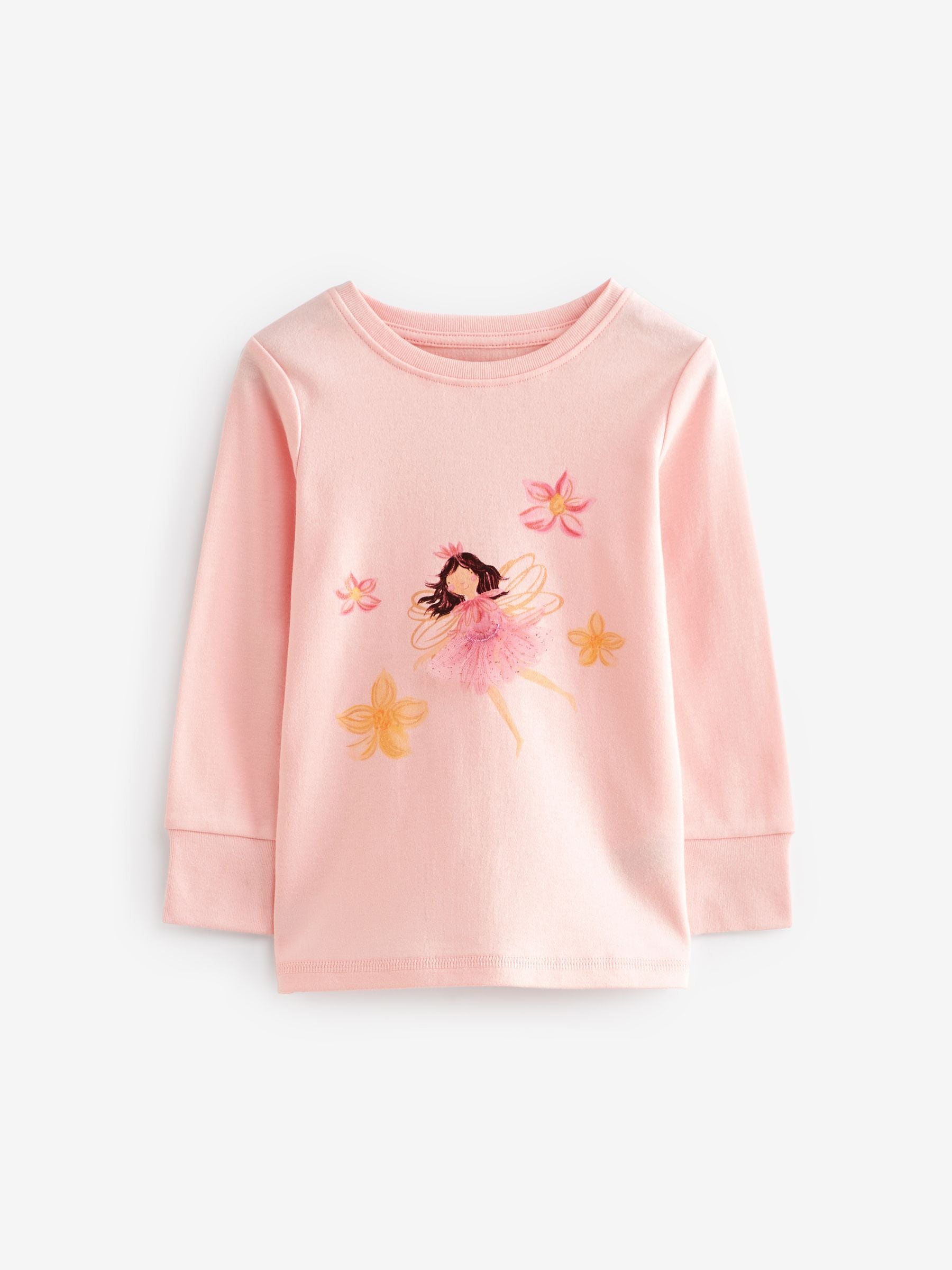 Roze/crème sprookjesfiguur - Knus pyjama met lange mouwen 3 Pack (9maanden -12jaar)