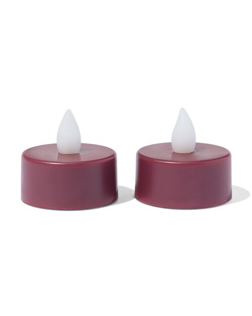 bougies à réchaud led rouge
