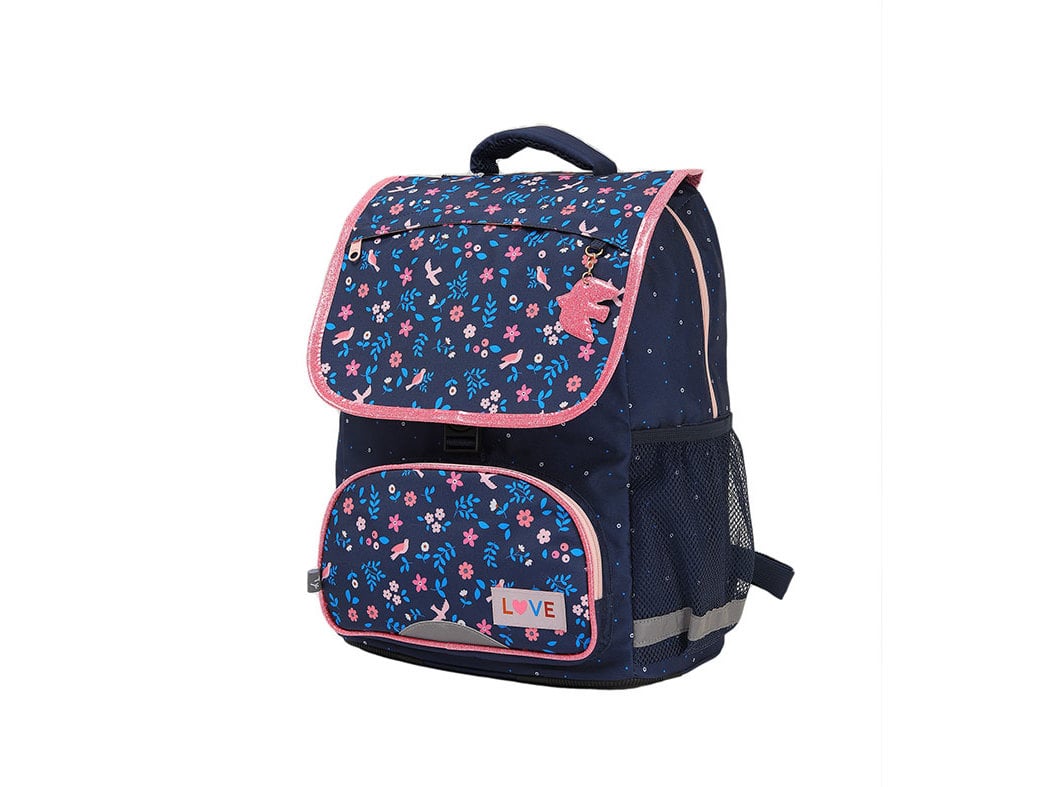 MOCHILA AUCHAN 2 COMPARTIMENTOS FLOR 37X18X29CM