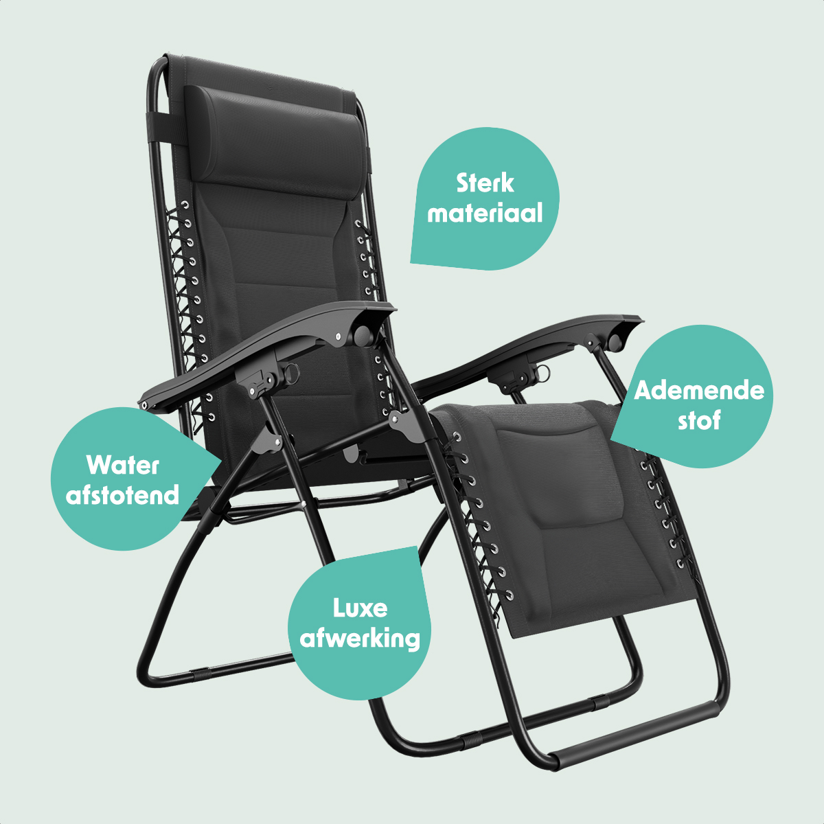 LifeGoods Comfort relaxstoel - Black