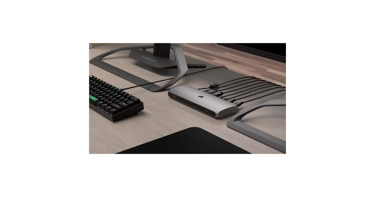 CorsairTBT100 DP Thunderbolt 3 Dock met DisplayPort dockingstation  (Grijs)