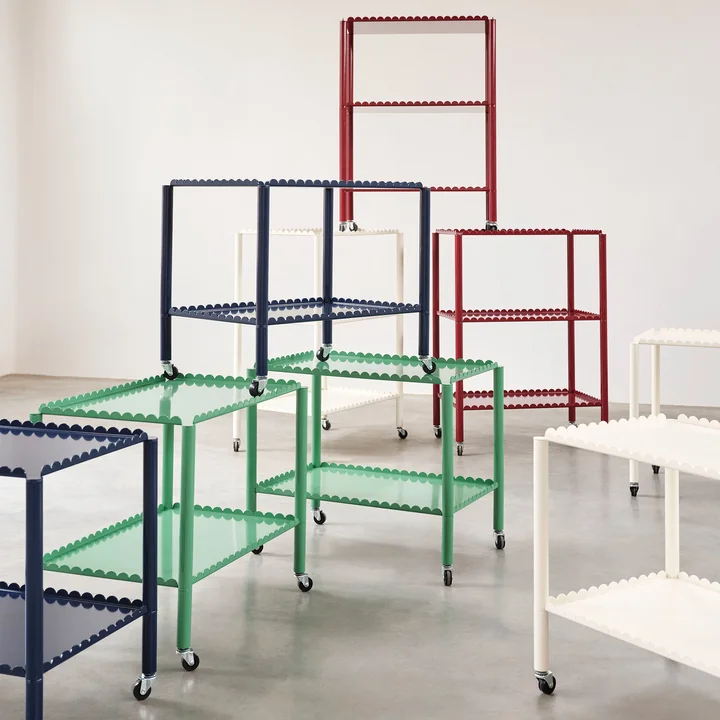 HAY - Arcs Trolley niedrig, stahlblau