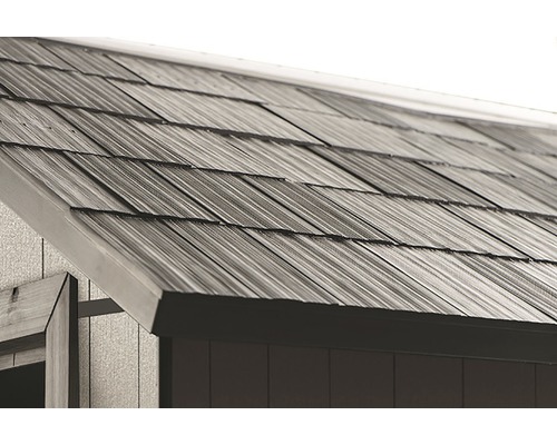 Keter Oakland 757 kunststof tuinhuis met vloer, 229 x 223,5 cm, grijs