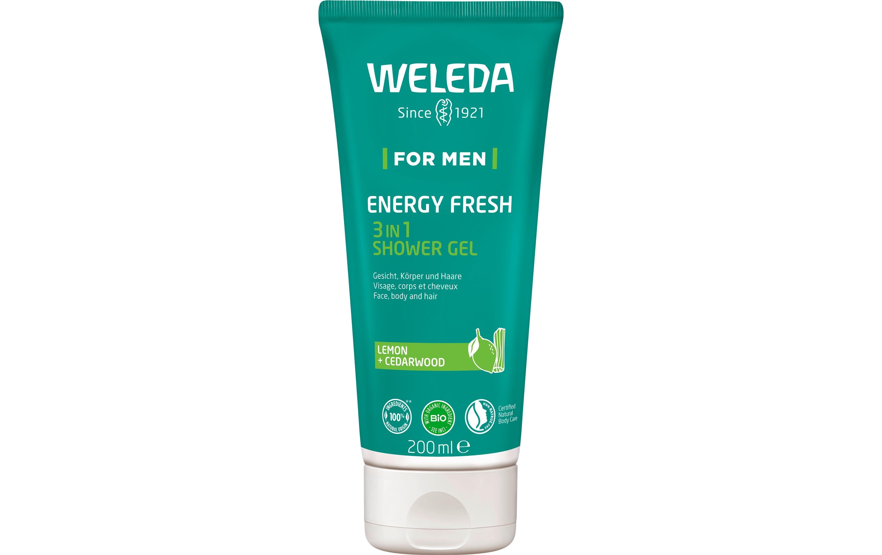 Duschgel Energy Fresh 3in1 200 mlNatürliche Pflegedusche für Körper, Gesicht und Haar