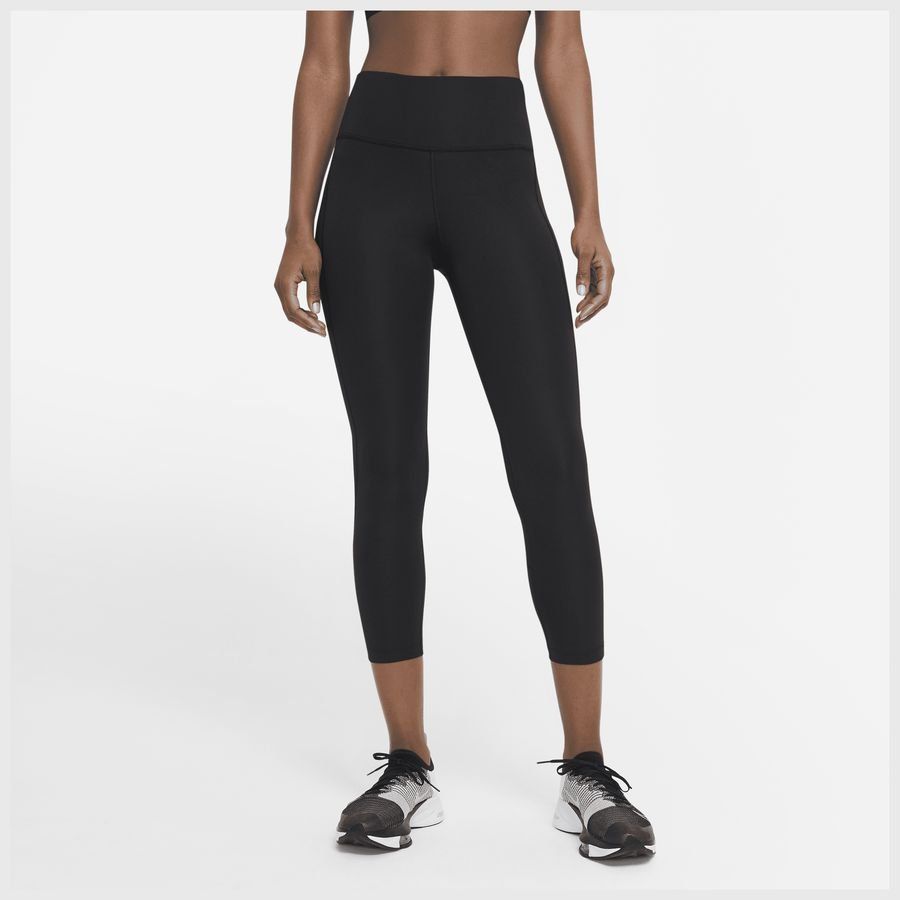 Nike Fast Women's Mid-Rise Crop Run BLACK/REFLECTIVE SILV