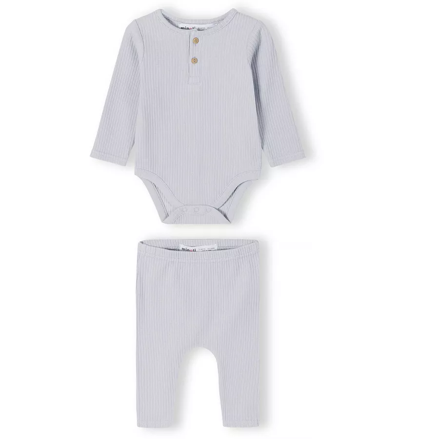 MINOTI Body & Leggings Grau Meliert