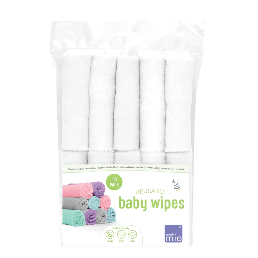 Bambino Mio Feuchttücher wiederverwendbar, 10er Packung, Schnee