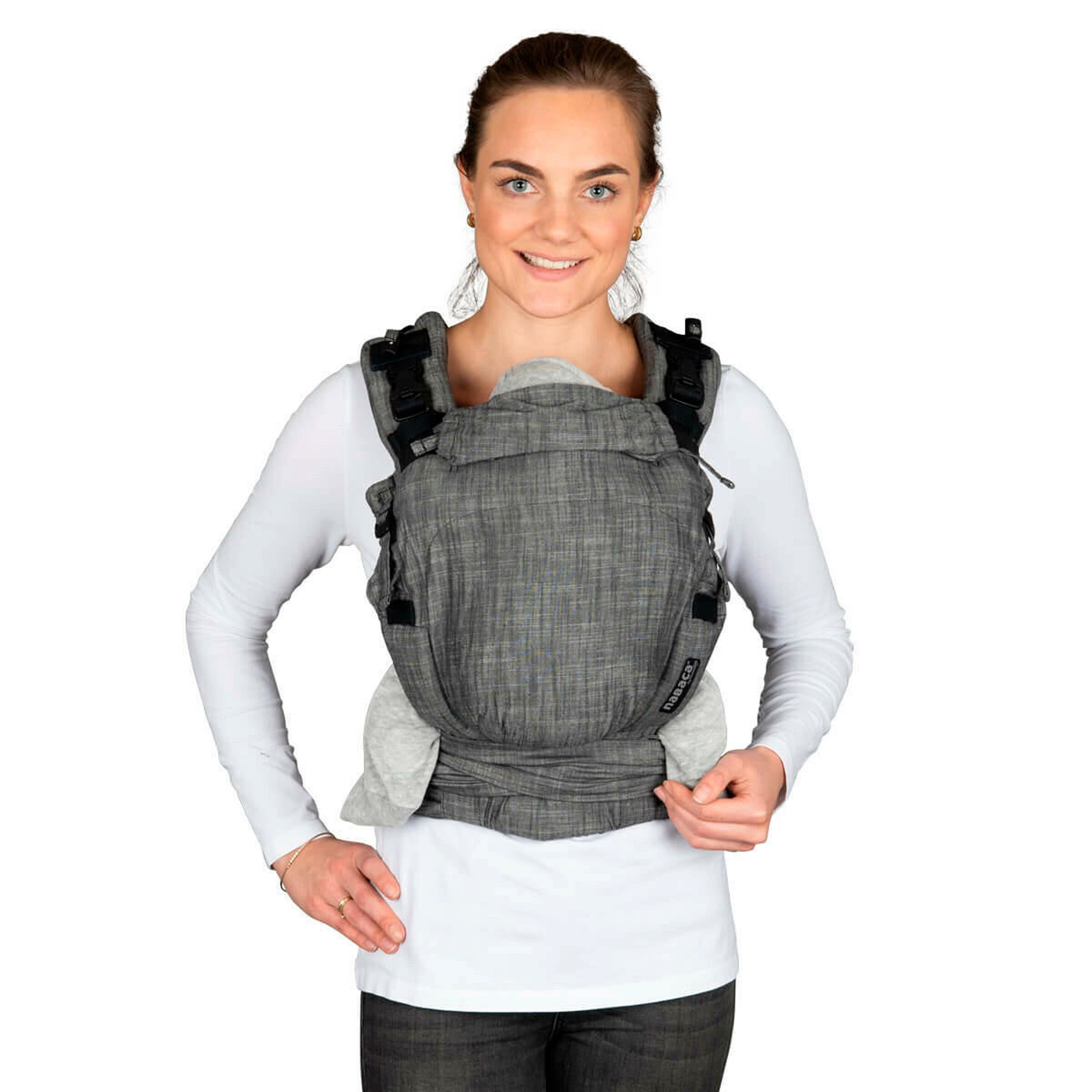 HOPPEDIZ® Babytrage Nabaca Basic-Set Denim schwarz