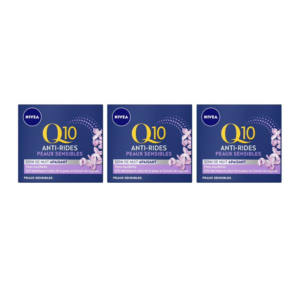 3x Nivea Q10 NachtcrèmeAnti-Rimpel Verstevigend50 ml