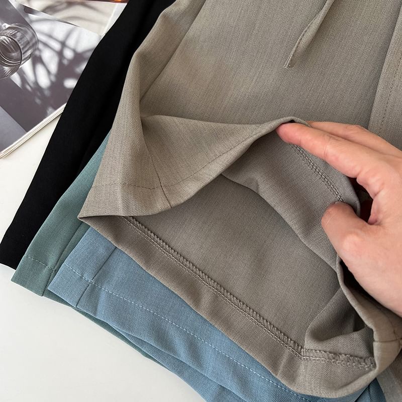 Babique - Hoge taille effen asymmetrische skort