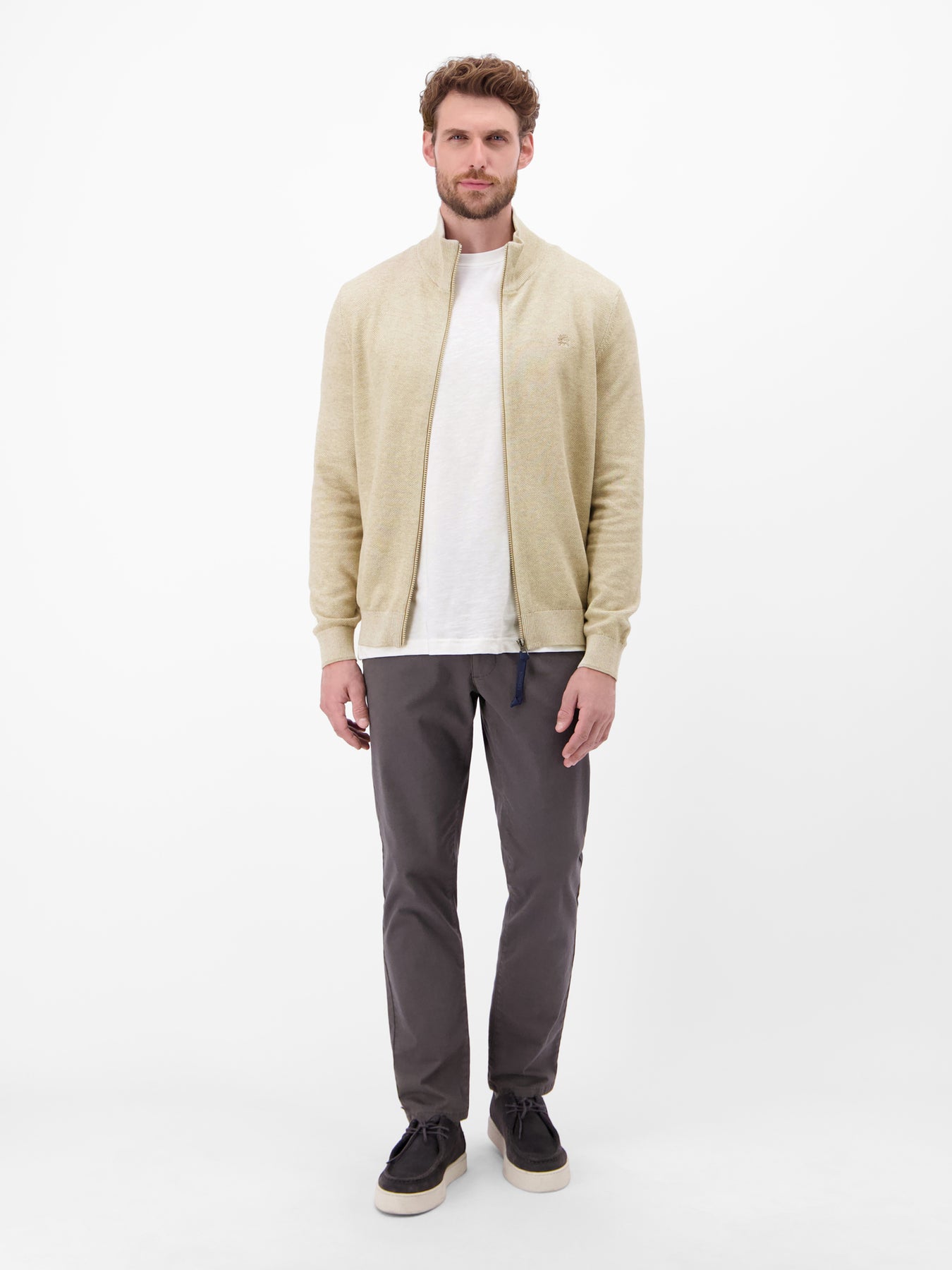 Melange-Strickjacke für Herren