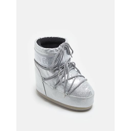 Moon Boot Icon Low Glitter Støvler, Silver, 33/35