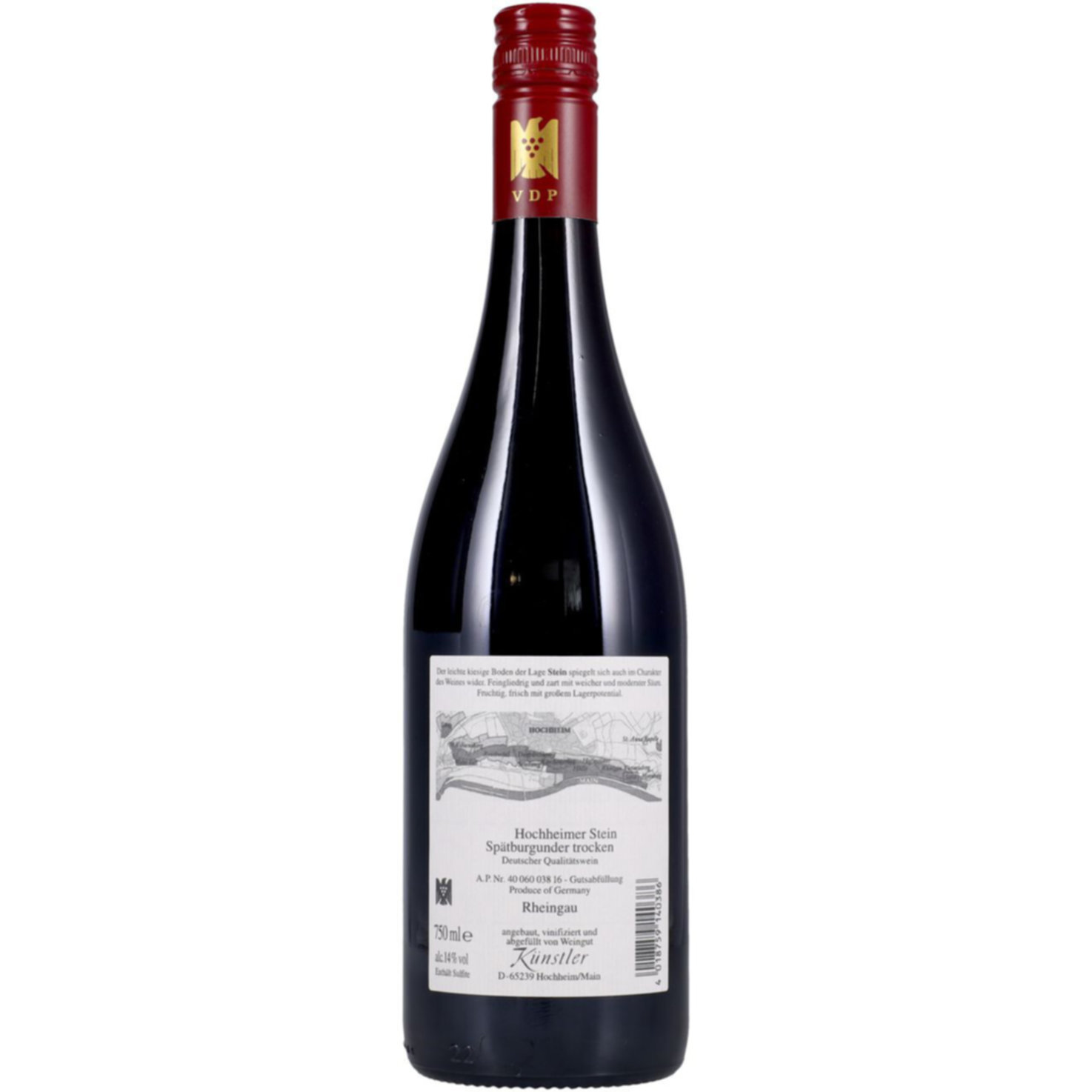 Spätburgunder Hochheim Stein erste Lage Weingut Künstler -75cl