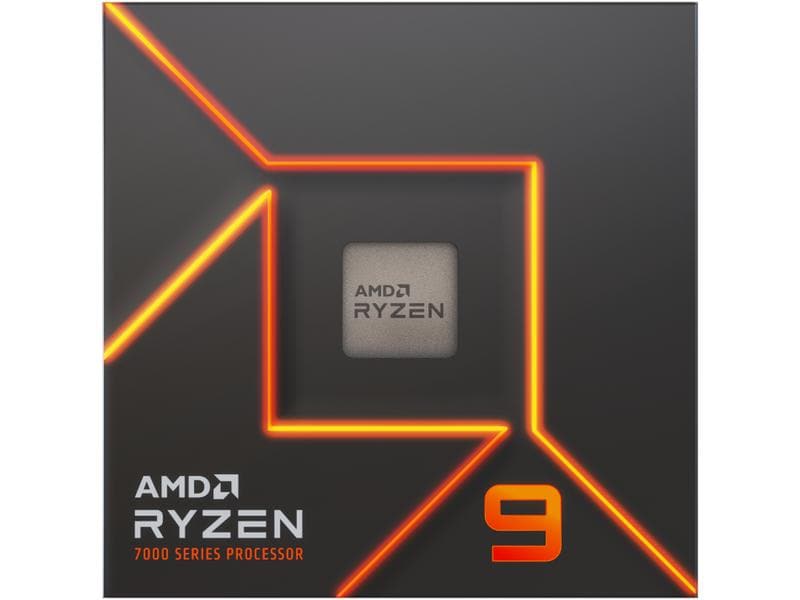 AMD CPU Ryzen 9 7900 3.7 GHz Gaming-Prozessor mit 12 Kernen, 24 Threads und einer Leistungsaufnahme von 65 W